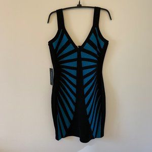 Teal & Black Bodycon Dress NWT
